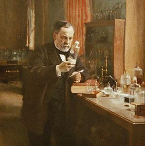 Pasteur i laboratoriet